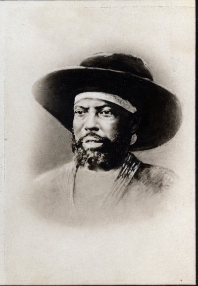 Portrait of Menelik II, Emperor of Ethiopia by French Photographer